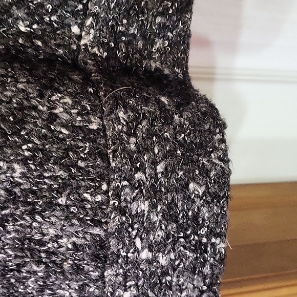 NWT Preswick & Moore Grey w/White & Silver Metallic Speck Open Front Cardigan 1x - Picture 5 of 9